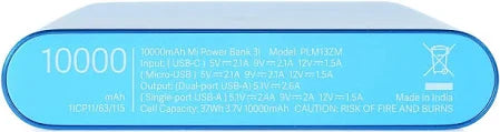 Mi Power Bank 3i 10000mAh (Metallic Blue)
