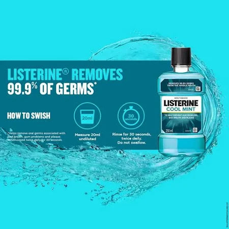 Listerine Cool Mint Mouthwash (250ml)