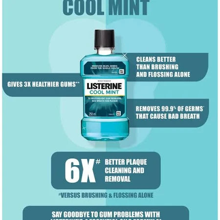 Listerine Cool Mint Mouthwash (250ml)