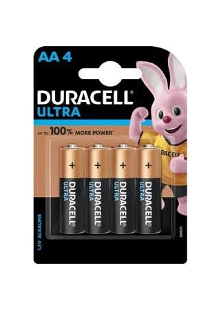Duracell AA Alkaline Batteries (Pack of 4)